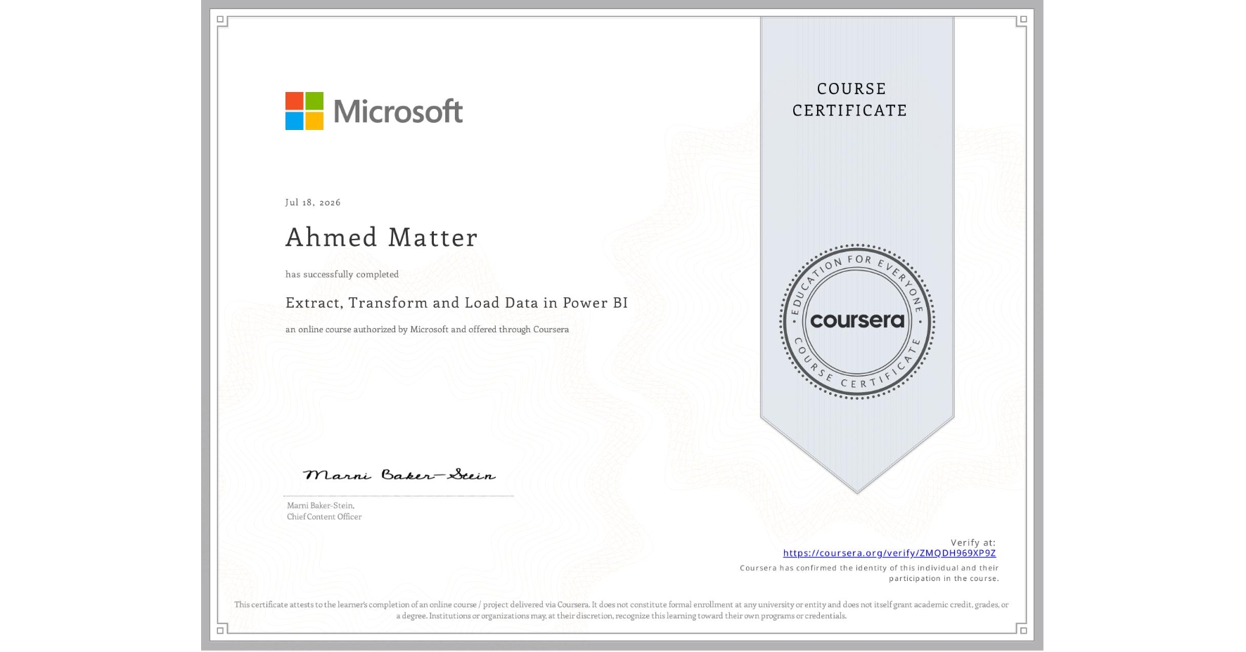 Certificate