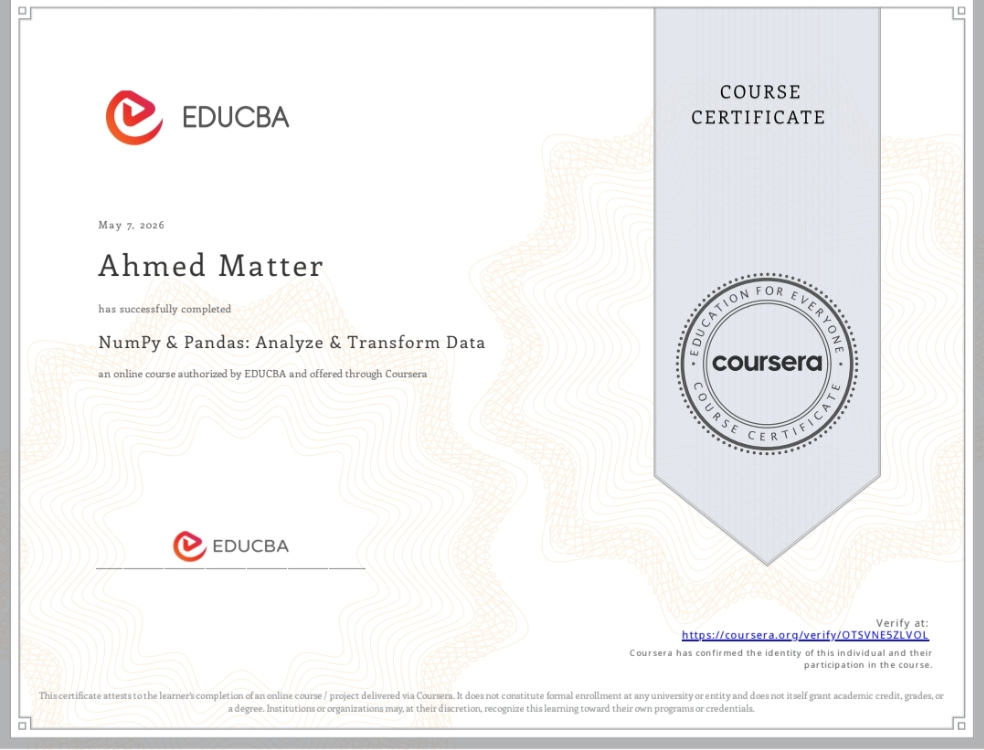 Certificate